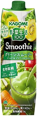 野菜生活100 Smoothie グリーンスムージー ゴールド & グリーンキウイMix 1000g ×6本