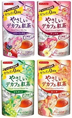 日本緑茶センター ティーブティック やさしいデカフェ紅茶 ノンカフェイン フルーツシリーズ 4種セット