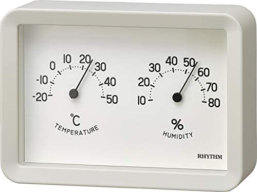 リズム(RHYTHM) 温度 湿度 計 A6 サイズ インテリア RHYTHM PLUS 9CZ204SR03 10.5x14.8x4.8cm ホワイト