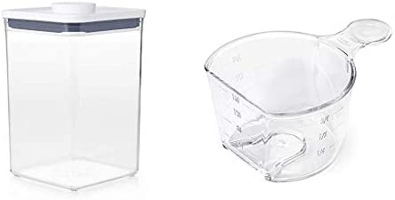 【セット買い】OXO 保存容器 ポップコンテナ ビックスクエア ミディアム 4.2L + ライス カップ