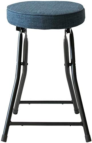 アイリスプラザ スツール 椅子 折りたたみ ネイビー 幅約33×奥行約30×高さ約46?p コンパクト 軽量 耐荷重80?s OTC-47