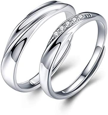JUDYの秘密＜愛の言葉＞ペアリング カップル リング スワロフスキージルコニア 純銀製指輪 レディースリング メンズリング キラキラ