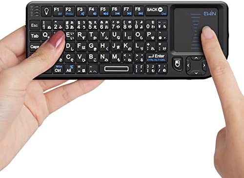 Ewin キーボード ワイヤレス ミニ 2.4GHz 無線 keyboard mini Wireless 日本語配列(72キー) タッチパッド搭載 超小型 マウス一体型 USB