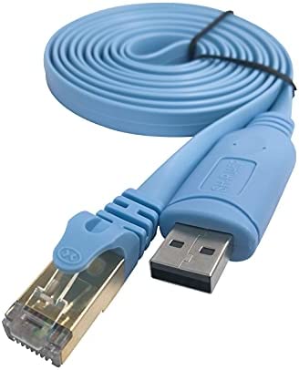 DSD TECH SH-RJ45P USB コンソール変換ケーブル PL2303GTチップ搭載 シスコルータ/スイッチに適用 1.8M/5.9FT