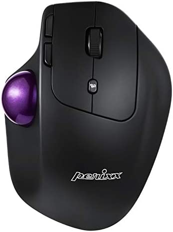 ぺリックス PERIMICE-720 ワイヤレス トラックボール マウス - 8ボタン - デュアル接続 2.4G / Bluetooth モード - 3 角度調節可能 - チ