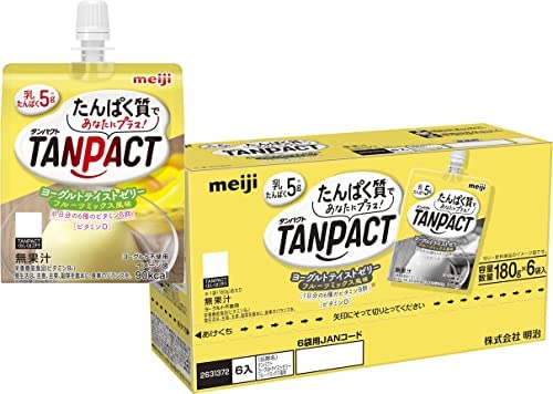 【ボール販売】明治 タンパクト(TANPACT) ヨーグルトテイストゼリー フルーツミックス風味 180g×6個