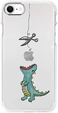 [AKAN] iPhone SE (第3世代 / 2022年) ケース ソフト クリアケース はらぺこザウルス グリーン (エイカン) アイフォン カバー 落下防止