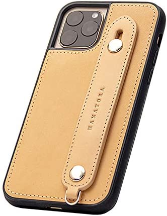 [HANATORA] iPhone11 Pro Max ケース イタリアンレザー スマホケース 落下防止 耐衝撃 スタンド機能 本革 ハンディベルト ハンドメイド