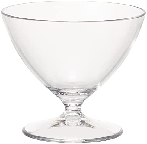 石川樹脂工業 ワイングラス デザートグラス クリア 210ml (直径10cm×高さ8cm) 割れないグラス トライタン 食洗機対応 耐熱100度 アウト