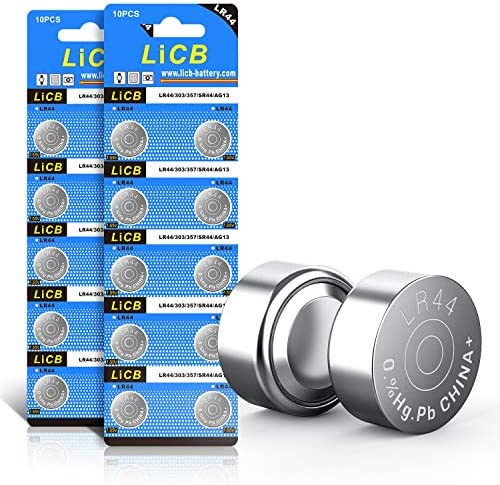 LiCB 20個 LR44 ボタン電池 1.5V アルカリ電池【SR44、303、AG13、357互換】