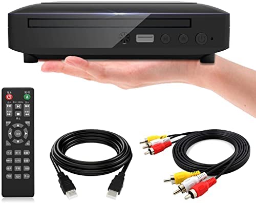 ミニDVDプレーヤー 1080Pサポート DVD/CD再生専用モデル HDMI端子搭載 CPRM対応、録画した番組や地上デジタル放送を再生する、AV / HDMI