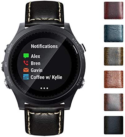 BINLUN スマートウォッチバンド レザー交換ベルトSamsung Galaxy Watchに対応、Huawei Watchに対応、Fossil Watchに対応、Garmin Smartwa