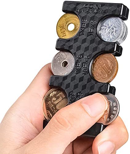 携帯用コインホルダー Olycism コインケース コイン収納 貨幣ケース 小銭の整理に便利 コインを分類できる 軽量 コンパクト 片手で取り出