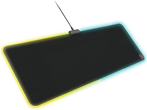 エレコム マウスパッド 発光 10パターン点灯 ゲーミング向け デスクマットサイズ 900mm×300mm 中目 ブラック MP-GL01BK