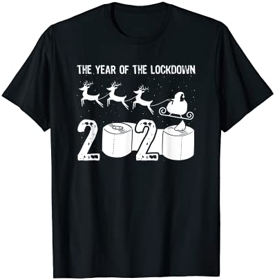 2020トイレットペーパー封鎖の年クリスマス Tシャツ
