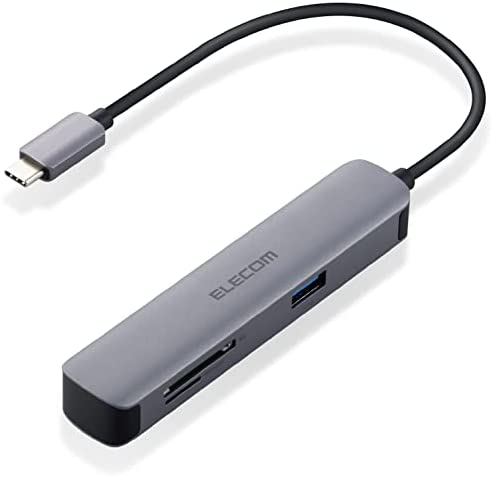 エレコム USB Type-C ハブ ドッキングステーション 5-in-1(SD/microSD) DST-C16SV/EC HDMIポート 4K対応 USB3.0×2ポート SD/microSDスロ