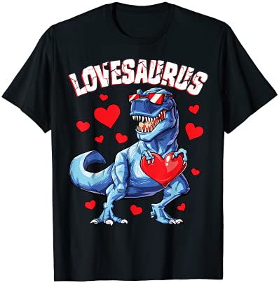 Valentines Day Dinosaur Lovesaurus T rex Gifts Boys Kids Men Tシャツ