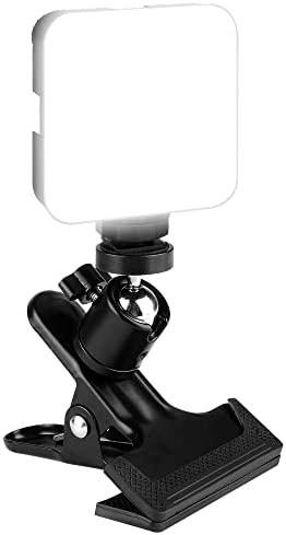 Hemmotop LED ライト 撮影 照明 24ヶ月品質保証 クリップ式雲台が付き ビデオライト 81球 コンパクト 充電式 カメラライト 3000mAh 2500K