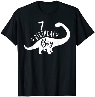 バースデー 恐竜シャツキッズシャツ男の子女の子恐竜 dinosaur 7 birthday boy T-rex Tシャツ