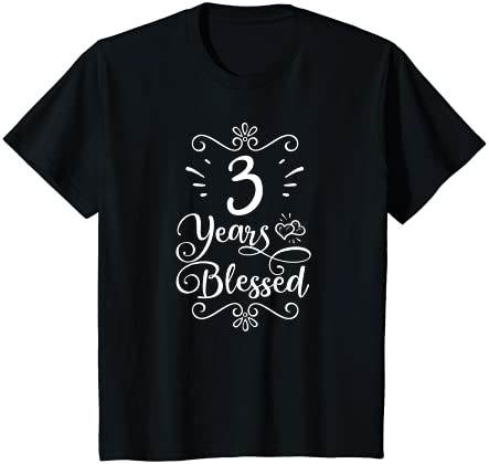 キッズ 3歳の誕生日 3年 祝福 宗教 イエス 神 クリスチャン Tシャツ