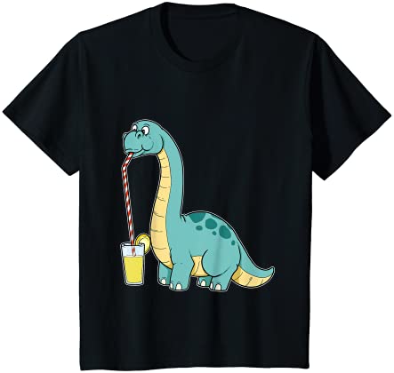 キッズ 面白いレモネード恐竜ソーダポップディノサマーブロントサウルス Tシャツ