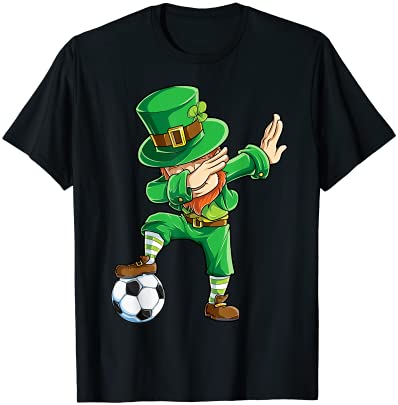 Dabbing Leprechaun St Patricks Day Boys Kids Soccer Sports Tシャツ