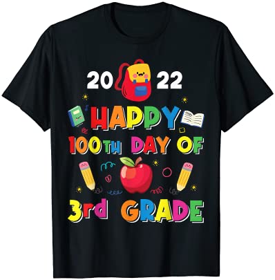 3rd Grade 100 Days Of School Shirt Teacher 2022 Boys Girls Tシャツ