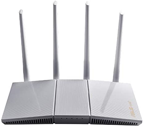 ASUSTek WiFi 無線 ルーター WiFi6 1201+574Mbps デュアルバンド RT-AX55/W メッシュ機能付 3階建 / 4LDK PS5/ Switch/スマホ 対応