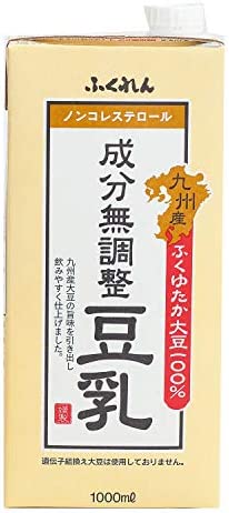 ふくれん 九州産ふくゆたか大豆成分無調整豆乳 1L×6個