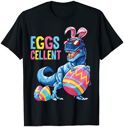Easter Dinosaur Bunny T rex Boys Girls Kids Eggs Cellent Tシャツ