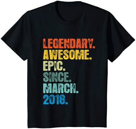 キッズ 2018年4月以来のレトロな伝説のTシャツ3歳 Tシャツ