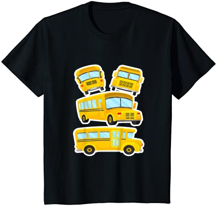キッズ スクールバス私の子供たちの男の子の女の子子供の誕生日バス Tシャツ