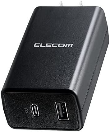 エレコム ノートPC向けACアダプター PD準拠 57W Type-C USB-C1ポート USB-Aメス1ポート コンパクト ブラック ACDC-PD1757BK