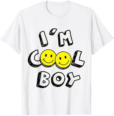 I'm Cool Boy Funny Illustration Graphic Tee Shirts Designs Tシャツ