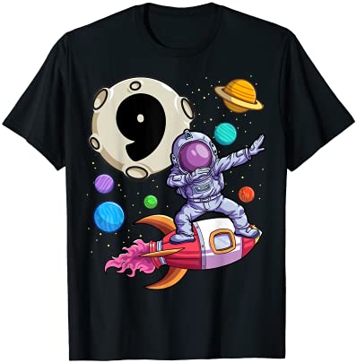 Dabbing 宇宙飛行士 9 Yrs オールドバースデーボーイスペース9歳の誕生日 Tシャツ