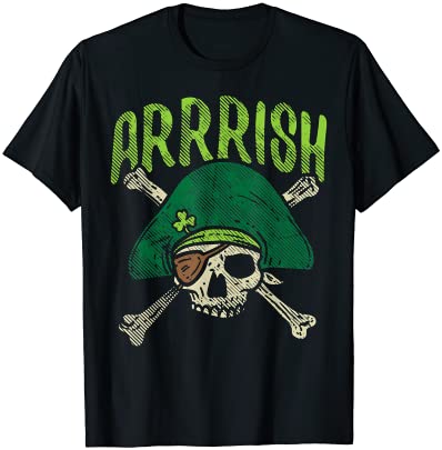Arrish Irish Pirate Skull レプラコーン 聖パトリックデー ボーイズ Tシャツ