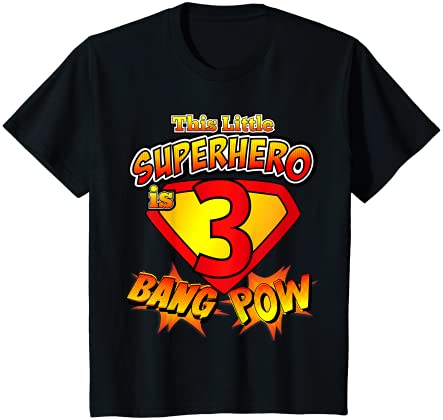 キッズ 3 Year Old SuperHero バースデー スーパーヒーローパーティー 3 rd Gift Tシャツ