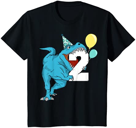キッズ 恐竜 2歳の誕生日 Tシャツ 男の子 T-Rex 2歳 ギフト Tシャツ Tシャツ