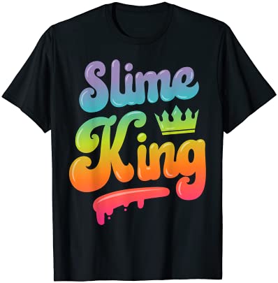 Slime King Birthday Party Squad Matching Outfit for Boys Men Tシャツ