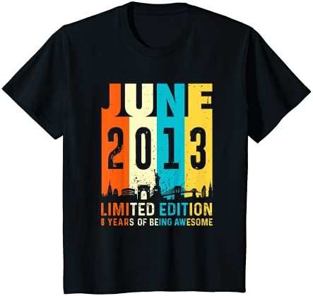 キッズ 2013年6月8歳の誕生日に作られた8限定版 Tシャツ