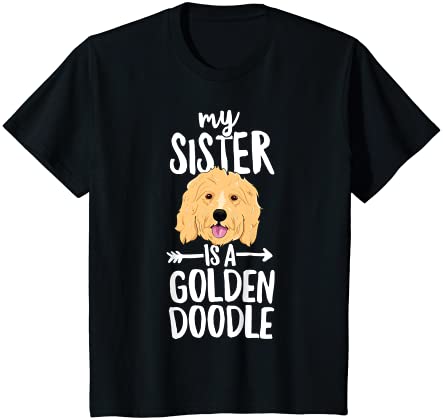 キッズ My Sister Is A Goldendoodle Tシャツ 男の子 女の子 犬 家族 Tシャツ