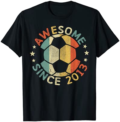 Awesome Since 2013 10歳の誕生日 10歳のサッカー選手 Tシャツ