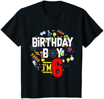 キッズ Birthday Boy I'm 6 Years Old ギフト 6歳の誕生日 Tシャツ
