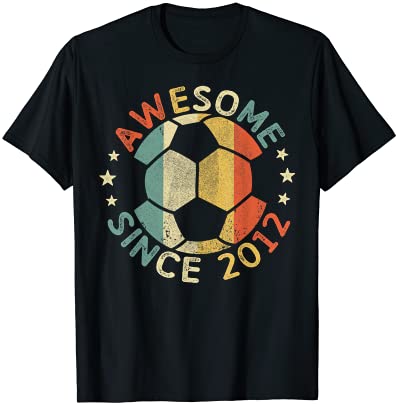 Awesome Since 2012 11歳の誕生日 1歳のサッカー選手 Tシャツ