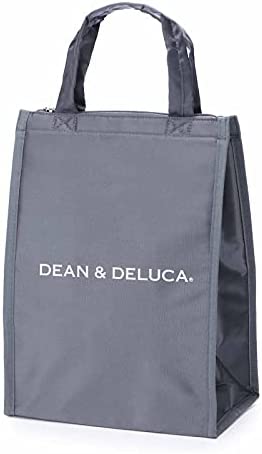 DEAN & DELUCA クーラーバッグ グレーM 保冷バッグ ファスナー付き コンパクト お弁当 ランチバッグ