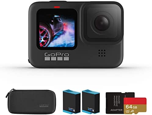 GoPro HERO9 Black アクションカム アクションカメラ ゴープロ 水中カメラ （HERO9Black本体+認定SDカード(64GB) +予備 1720mAhバッテリ