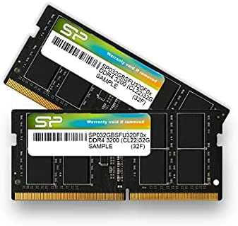 シリコンパワー ノートPC用メモリ DDR4-3200 (PC4-25600) 32GB×2枚 (64GB) 260Pin 1.2V CL22 SP064GBSFU320F22
