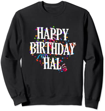Happy Birthday Hal First Name Boys Colorful Bday トレーナー
