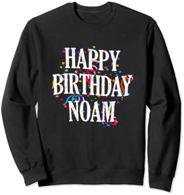 Happy Birthday Noam First Name Boys Colorful Bday トレーナー