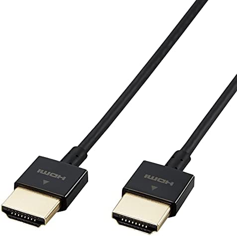 エレコム HDMI ケーブル 50cm 4K×2K対応 スーパースリム 環境に配慮した簡易パッケージ ブラック ECDH-HD14SS05BK